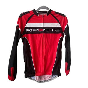 Men's Riposte Race Racing Jacket Red/Black Bike Cycling Small VGUC